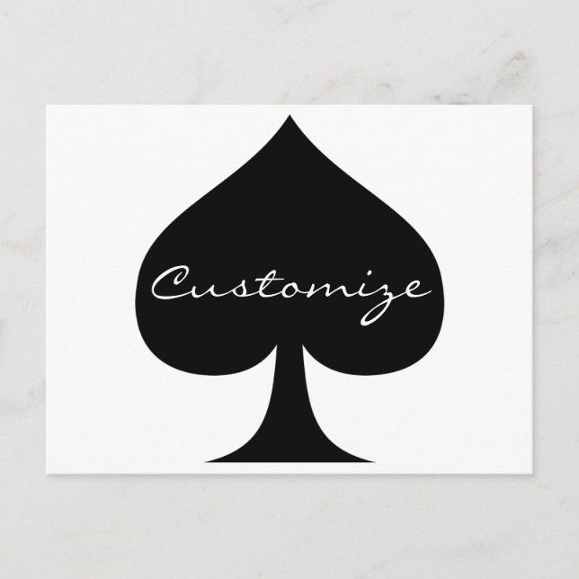 Svart drottning av Spades Black Thunder_Cove Vykort (Framsida)