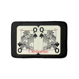 Svart drottning av Spades Card Thunder_Cove Badrumsmatta