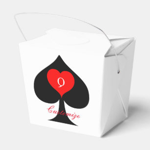 Svart drottning av Spades Red Heart Thunder_Cove Presentaskar