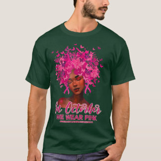 Svart drottning Breast Cancer i oktober Vi Bäras R T Shirt