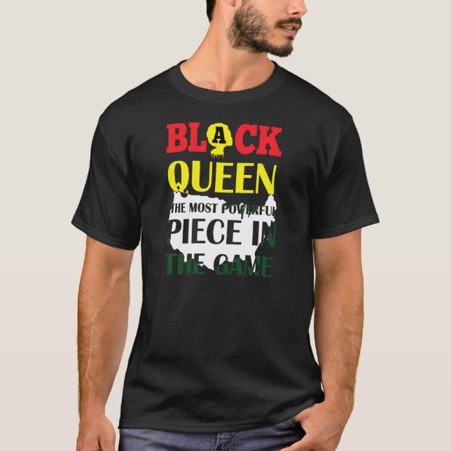 Svart drottning, den mest kraftfulla för kvinnor,  t shirt (Framsida)