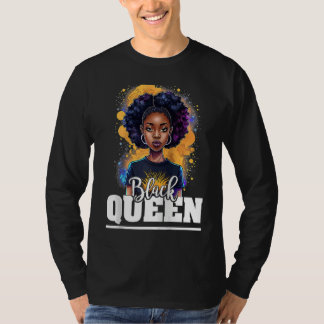 Svart Drottning För Stolt Afroamerikansk Svart His T Shirt