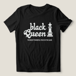 Svart Drottning Kraft T-Shirt – Regera Brädet
