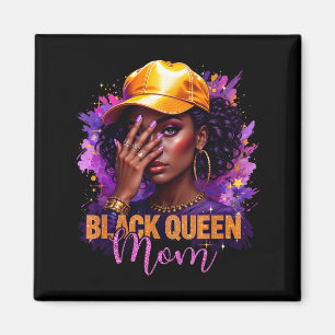 Svart drottning mamma glad mors dag afro afrikansk magnet