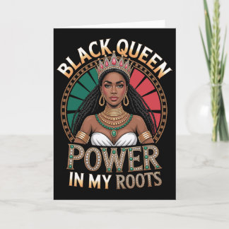 Svart Drottning Melanin Historia Juneteenth Stolth Kort