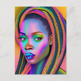 Svart drottning melanin Sista afroamerikansk kvinn Vykort