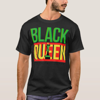 Svart drottning Mest mäktig Biet i spelet Junete T Shirt