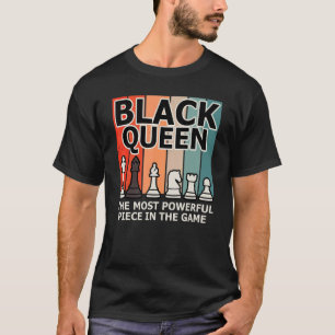 Svart drottning Mest mäktiga afrikanska schack Ame T Shirt