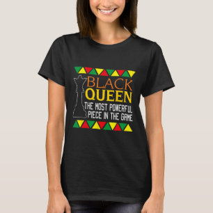 Svart drottning Mest mäktiga afrikanska schack Ame T Shirt