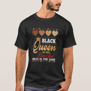 Svart drottning Mest mäktiga afrikanska schack T Shirt