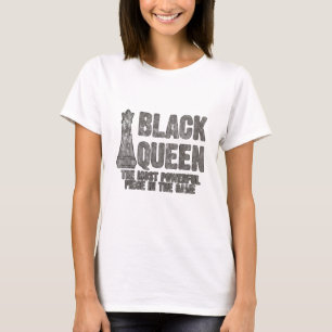 Svart drottning Mest mäktiga Biet Chess T Shirt