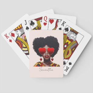 Svart drottning Rocking Heart Shades Casinokort