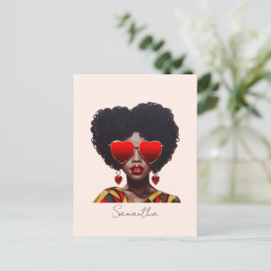 Svart drottning Rocking Heart Shades Vykort