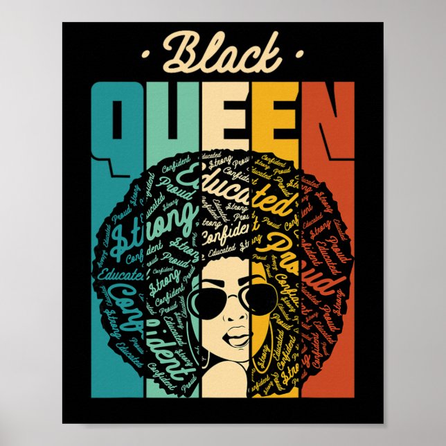 Svart Drottning - Svarta Historik Månad Och Pride- Poster (Framsidan)