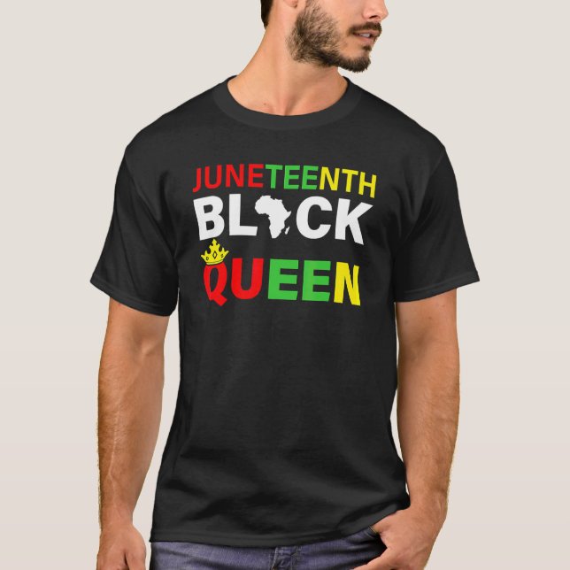 Svart drottningens elfte dag Melanin Bl T Shirt (Framsida)