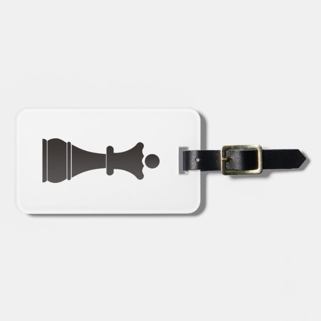 Svart drottningschackbiet bagagebricka (Horisontell Framsida)