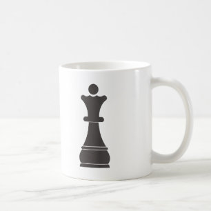 Svart drottningschackbiet kaffemugg