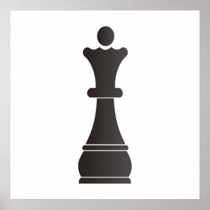 Svart drottningschackbiet poster
