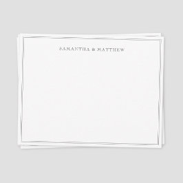 Svart dubbelkant par  anteckningskort