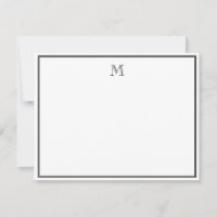 Svart dubbelkant vintage monogram