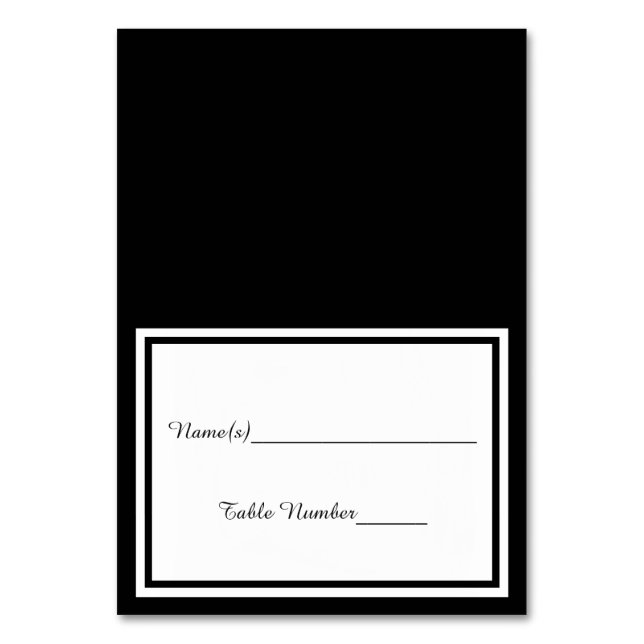 Svart dubbla - eskorteringskort bordsnummer (Framsidan)