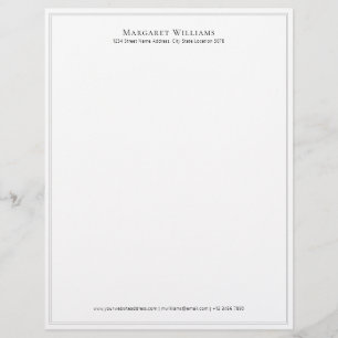 Svart Dubbla Gräns Namn Adress Letterhead Brevhuvud