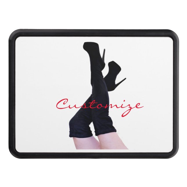 Svart duk, lårhögt, tunn_kur dragkroksskydd (Framsidan)