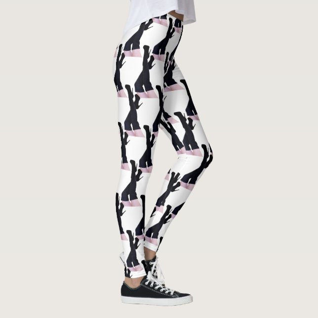 Svart duk, lårhögt, tunn_kur leggings (Höger)