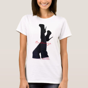 Svart duk, lårhögt, tunn_kur t shirt
