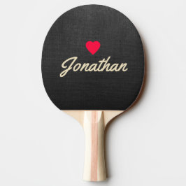 Svart duk Vintage Heart Signatur Pingisracket