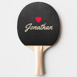 Svart duk Vintage Heart Signatur Pingisracket