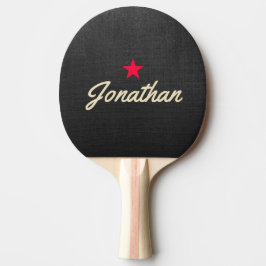 Svart duk Vintage Stjärna Signatur Pingisracket
