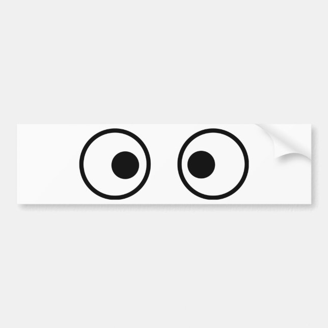 svart dumma ögon bildekal (Framsidan)