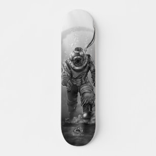 Svart dykare old school skateboard bräda 21,6 cm