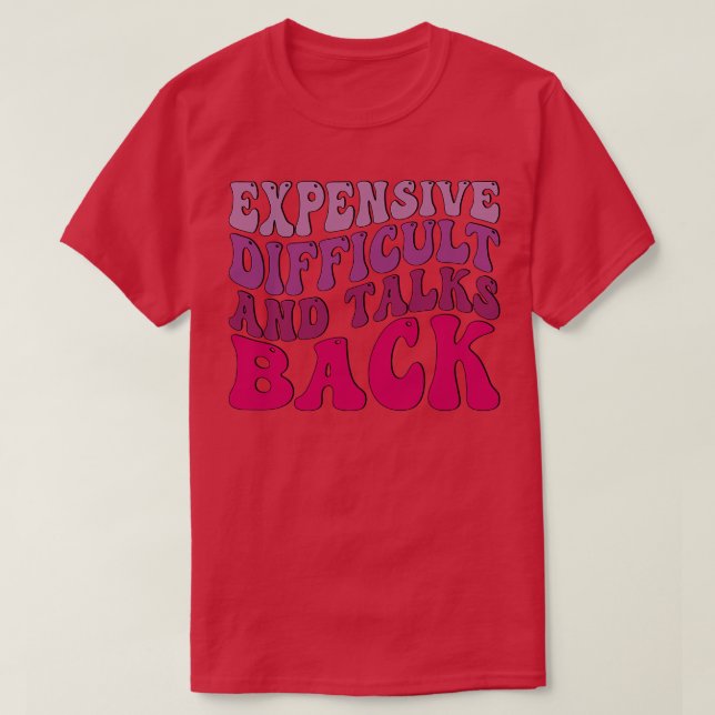 Svårt dyra samtal och samtal tillbaka t shirt (Design framsida)