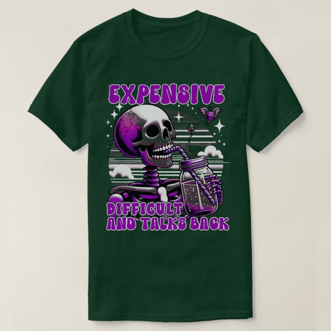 Svårt dyra tal och tal tillbaka Skeleton T Shirt (Design framsida)