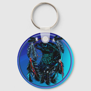 Svart Eagle_Dreamcatcher-Keychain Nyckelring