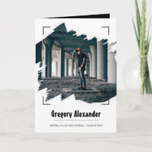 Svart, Edgy Abstrakt, Brushline Photo Studenten