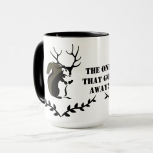 Svart ekorre med tio punkters Antler Mugg