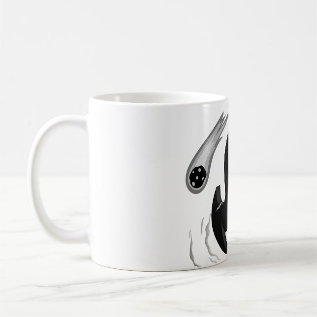 svart eld kaffemugg (Vänster)
