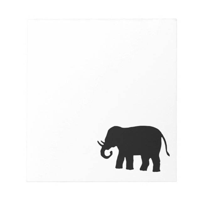 Svart Elefant Anteckningsblock (Framsida)