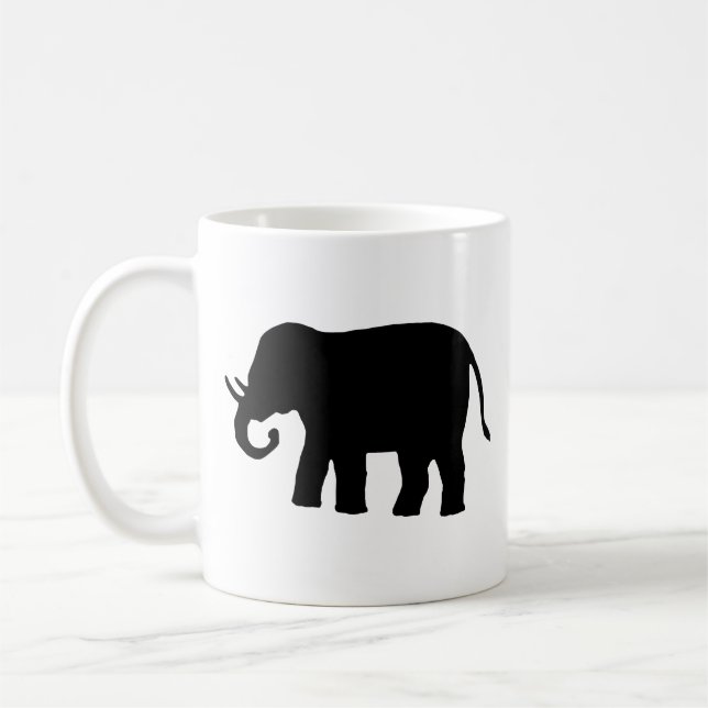 Svart Elefant Kaffemugg (Vänster)