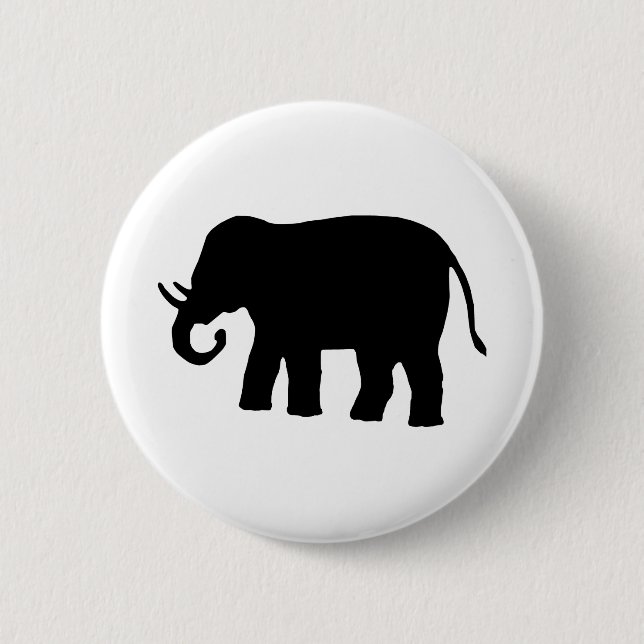 Svart Elefant Knapp (Framsida)