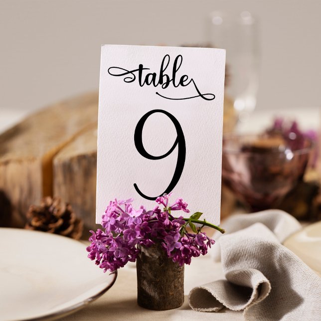 Svart elegant | 3,5 x 5 bordsnummer | BORD 9 (Skapare uppladdad)