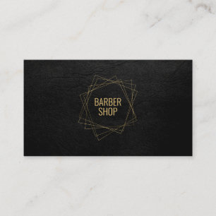 Svart elegant av barber guld visitkort