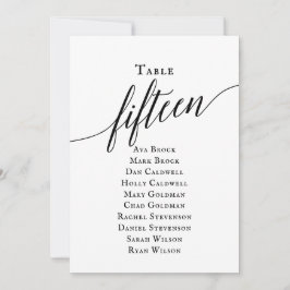 Svart Elegant Bordsnummer 15 Sittdiagram