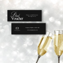 Svart Elegant Calligraphy Business Logotyp Voucher