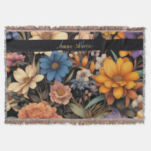 Svart elegant för rustik vintage i blommigt