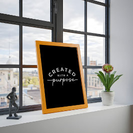 Svart elegant kristen citat poster