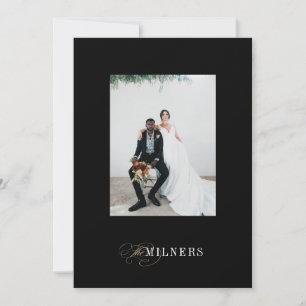 Svart Elegant - minimalistiskt fotokort för Helgda Julkort